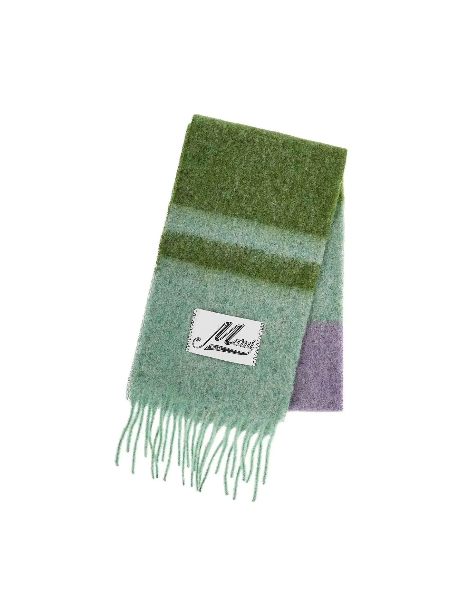 Alpaca-Mohair Striped Scarf