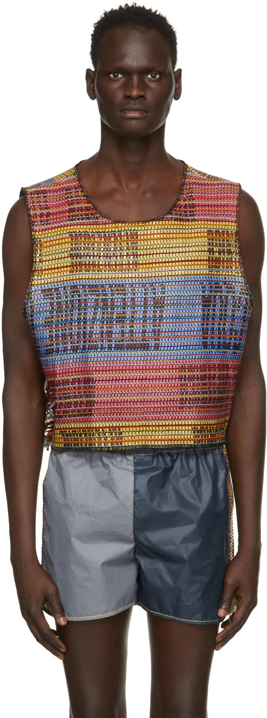 Bethany Williams Multicolor Woven Attenzione Tank Top