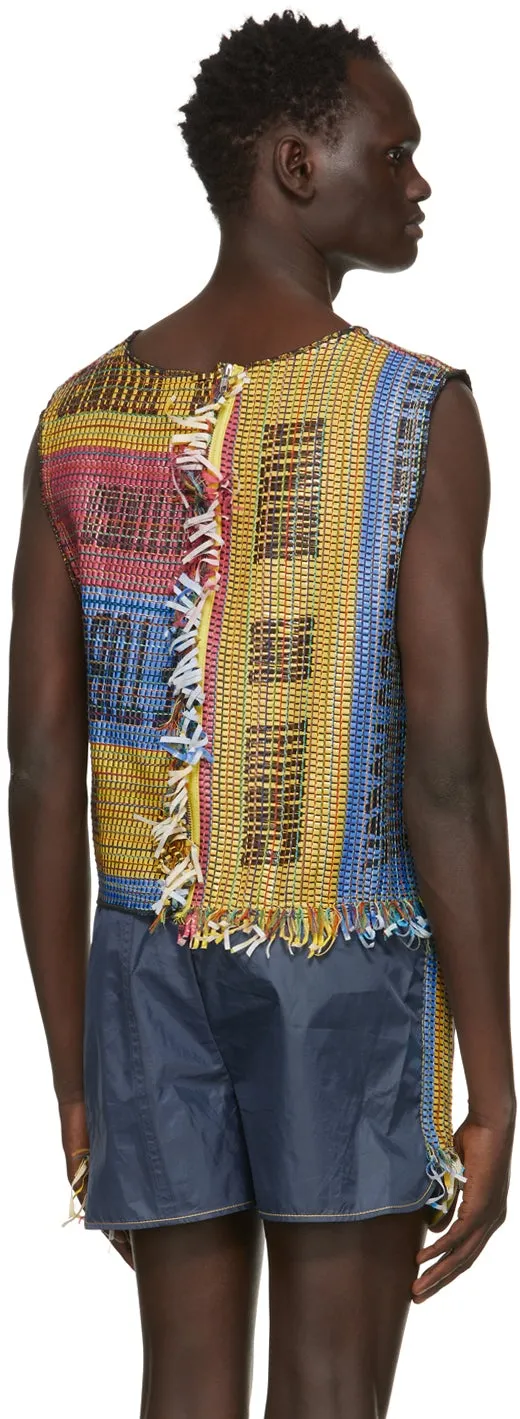 Bethany Williams Multicolor Woven Attenzione Tank Top