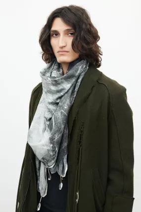 Black & White Patterned Scarf