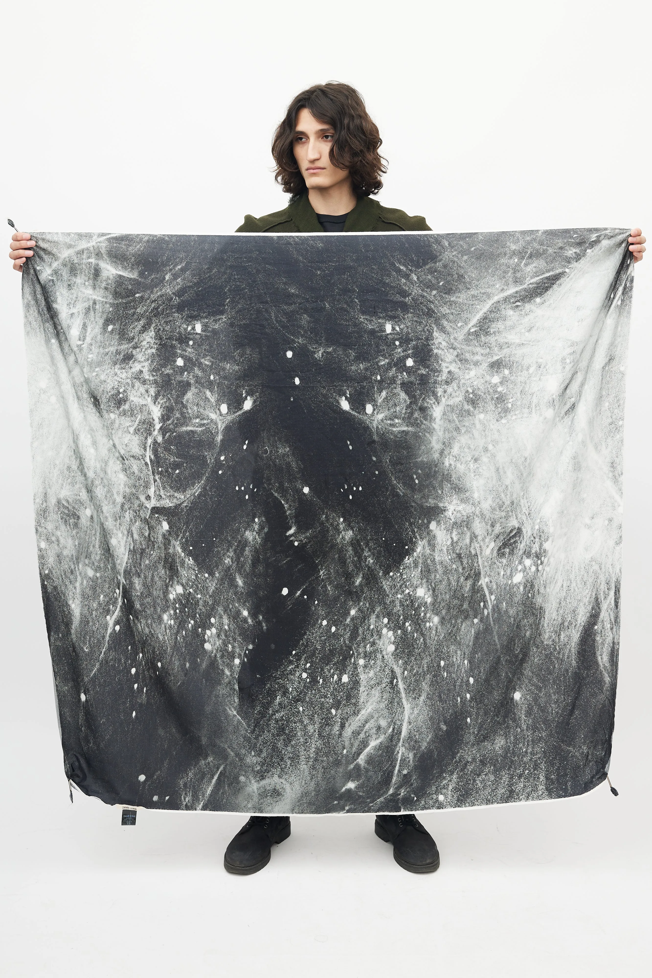 Black & White Patterned Scarf