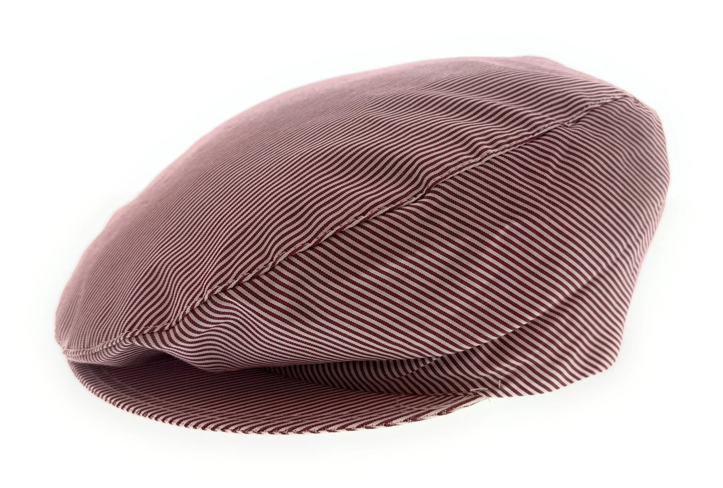 Dolce & Gabbana Men’s Red Stripe Cotton Flat Cap –  Luxury Headwear-Adult M