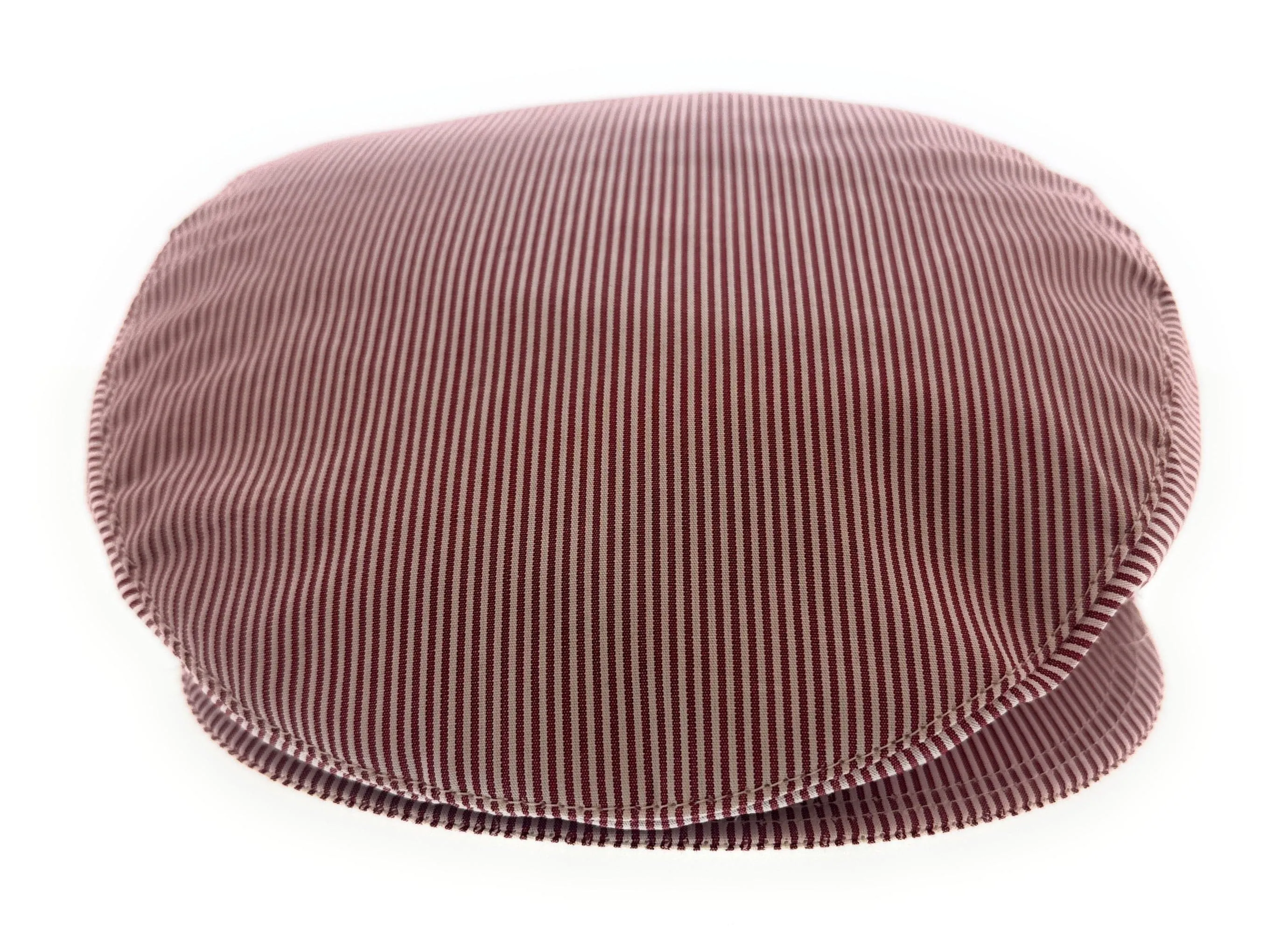 Dolce & Gabbana Men’s Red Stripe Cotton Flat Cap –  Luxury Headwear-Adult M