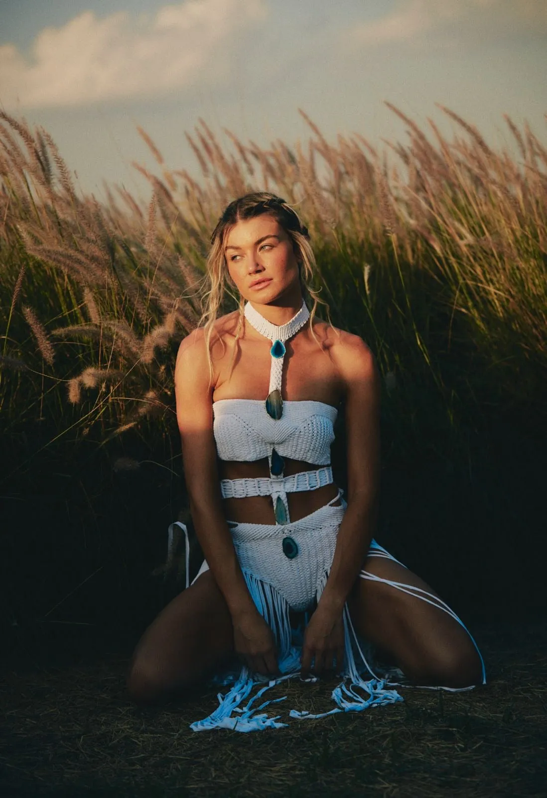 Gaia Neytiri Bodysuit  Handmade with Chakra Crystals Exclusive Dani Watanabe X Be Flow