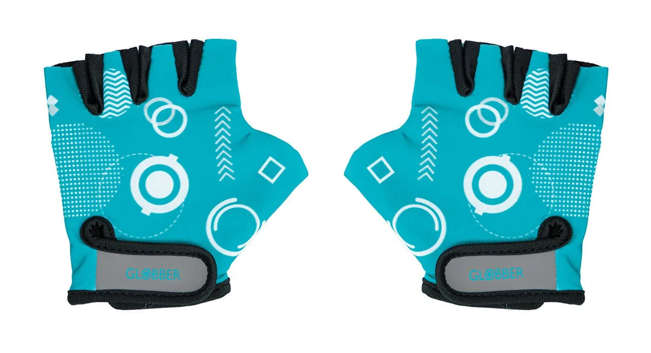 Globber Toddler Gloves - Teal Shapes