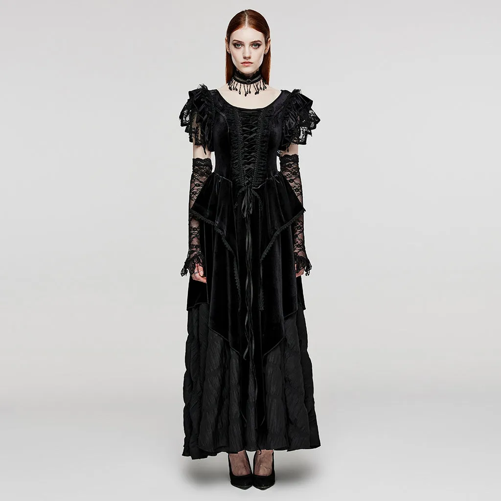 Goth detached sleeve pointed dress  WQ-633LQF