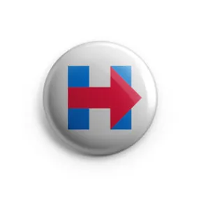 Hillary Clinton Mini H Logo Button