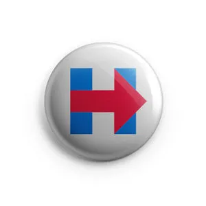 Hillary Clinton Mini H Logo Button