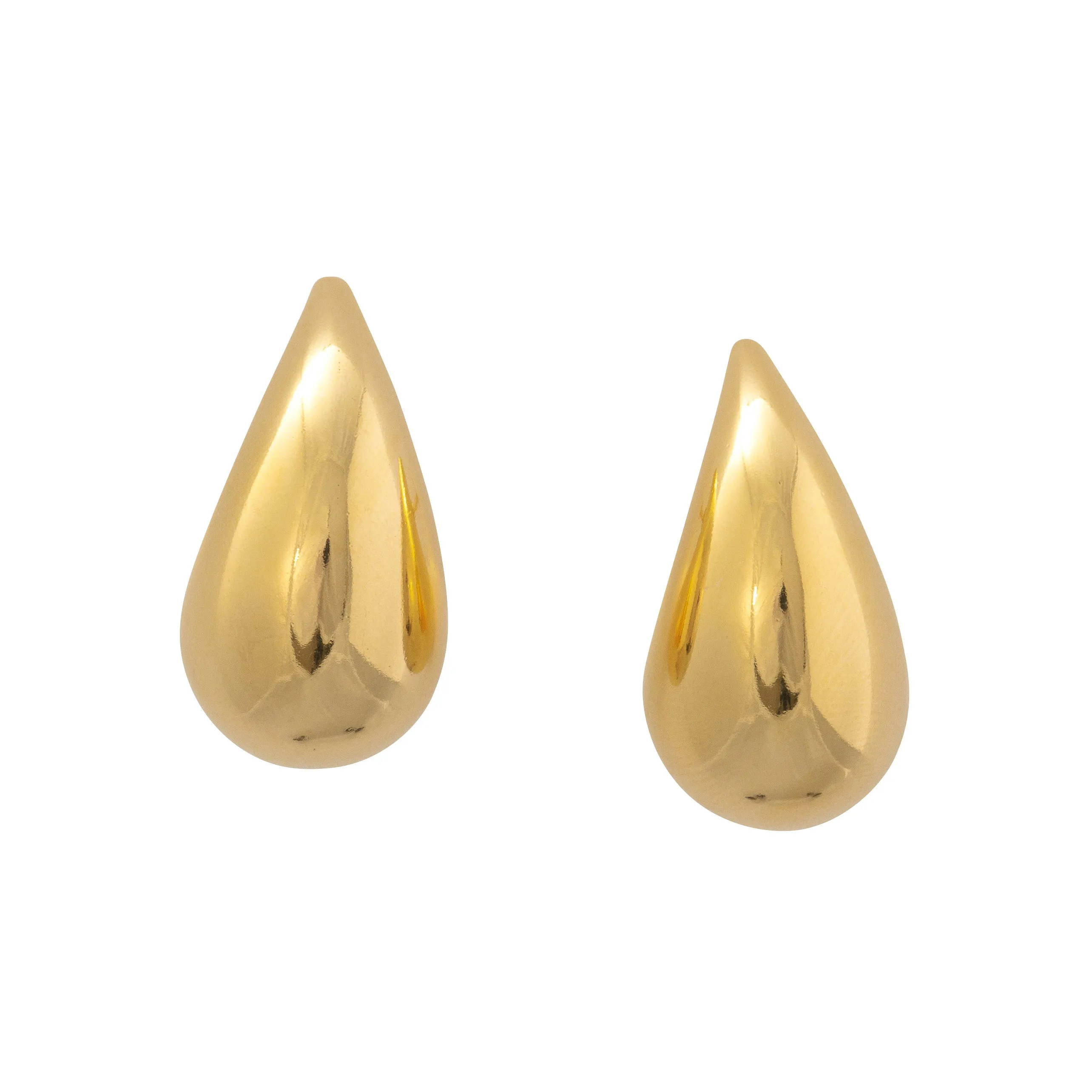 LARGE GOLD TEARDROP EARRINGS