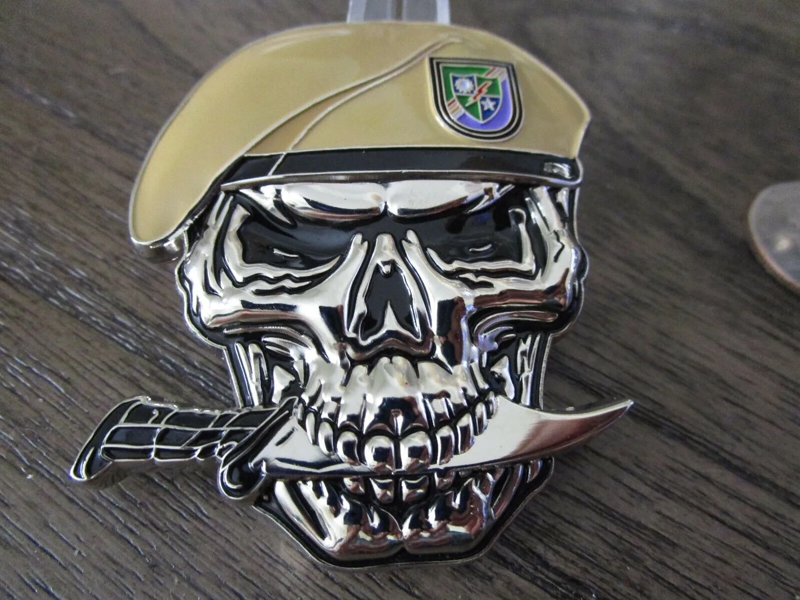 Lot of 2 US Army Special Forces Challenge Coins Green Berets  & 75th Ranger RGT