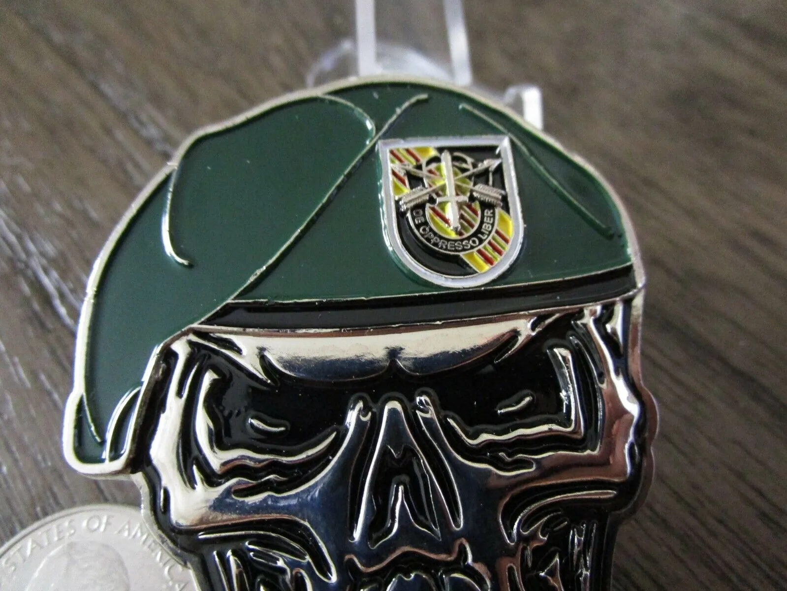 Lot of 2 US Army Special Forces Challenge Coins Green Berets  & 75th Ranger RGT