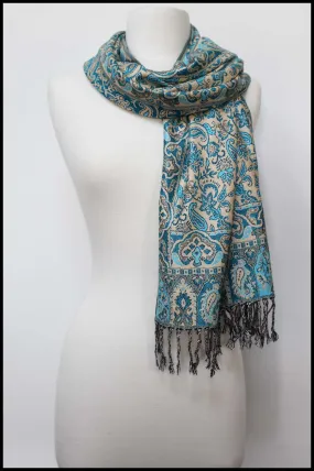 Multi Paisley Patterned Pashmina