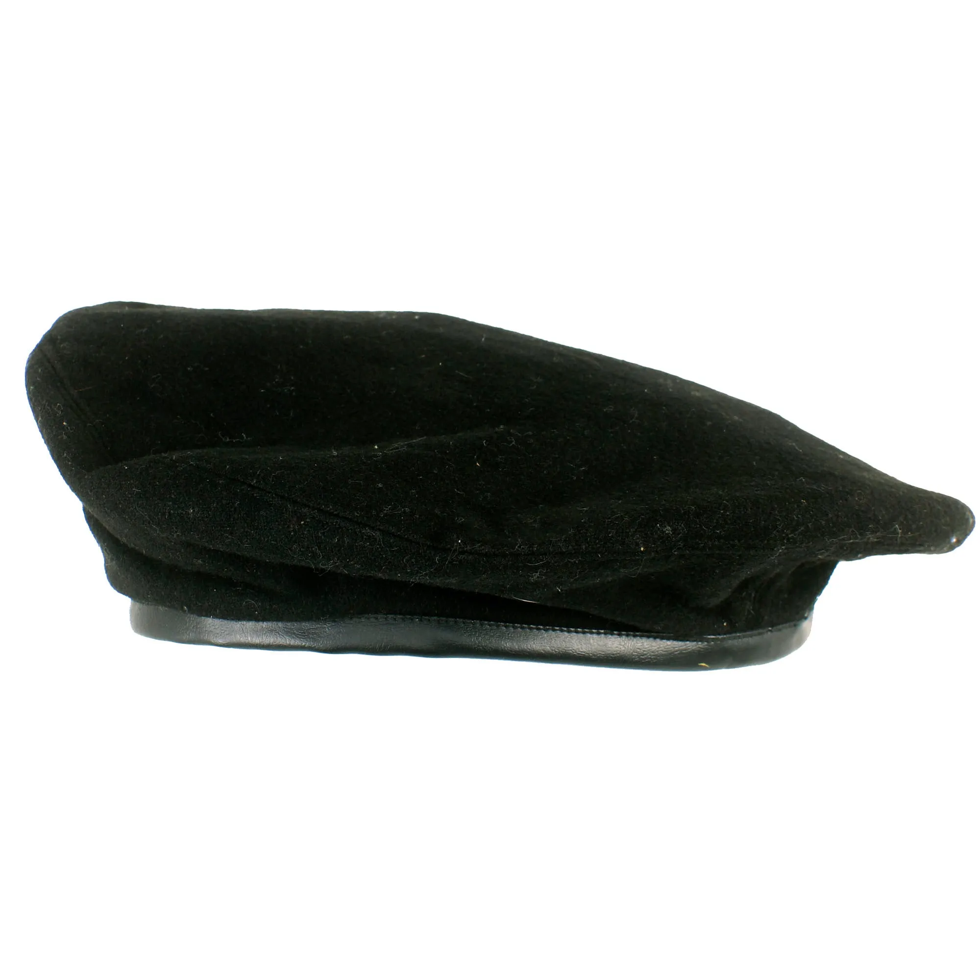 Original 1948 - 1954 South Vietnamese Nation Guard Black Beret with Badge and Foil Maker's Label