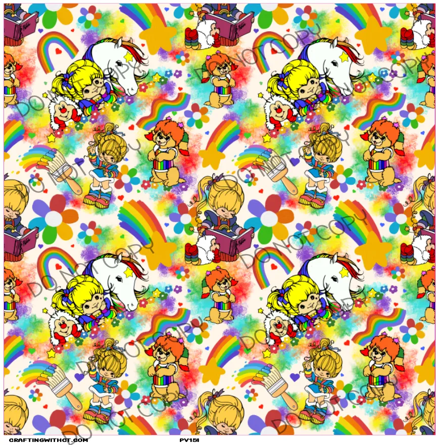 PV151 rainbow girl vinyl sheet