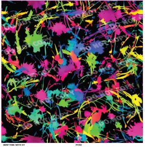 PV52 Neon paint splatters vinyl sheet