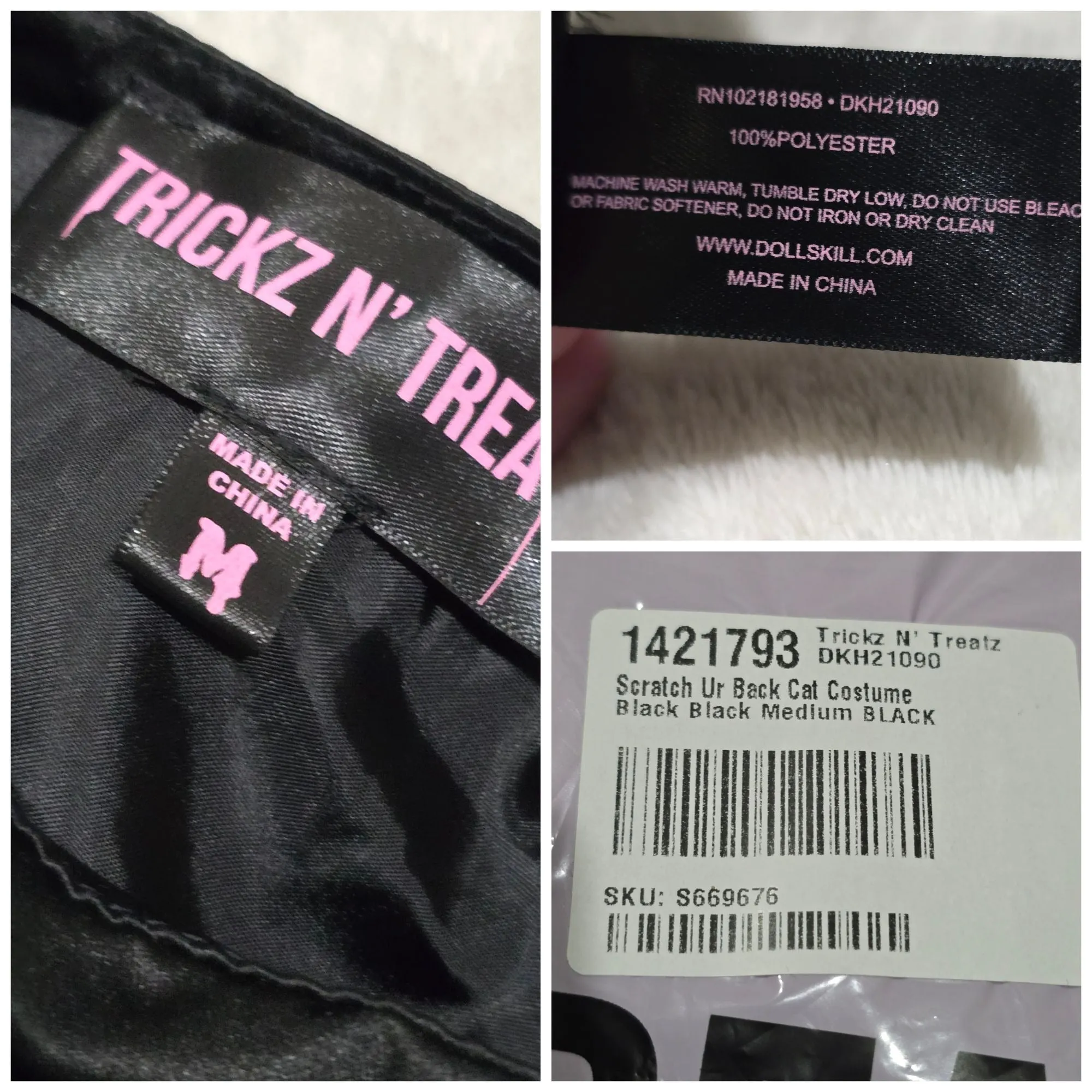Scratch Ur Back Cat Costume Skirt Set Black