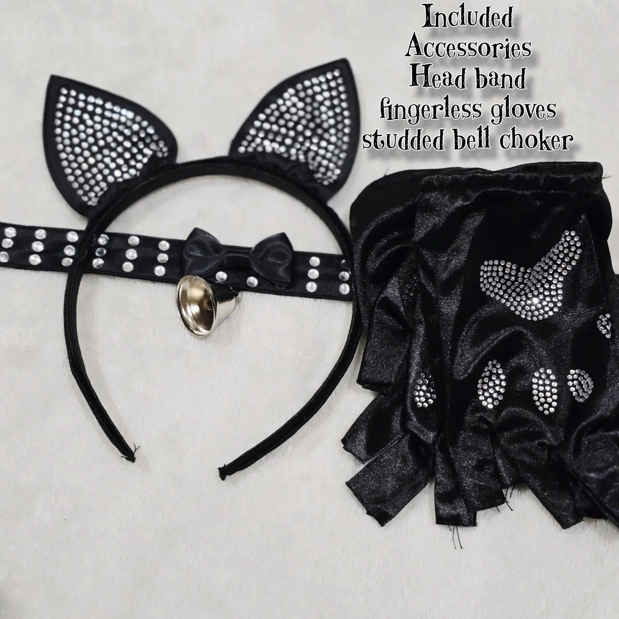 Scratch Ur Back Cat Costume Skirt Set Black