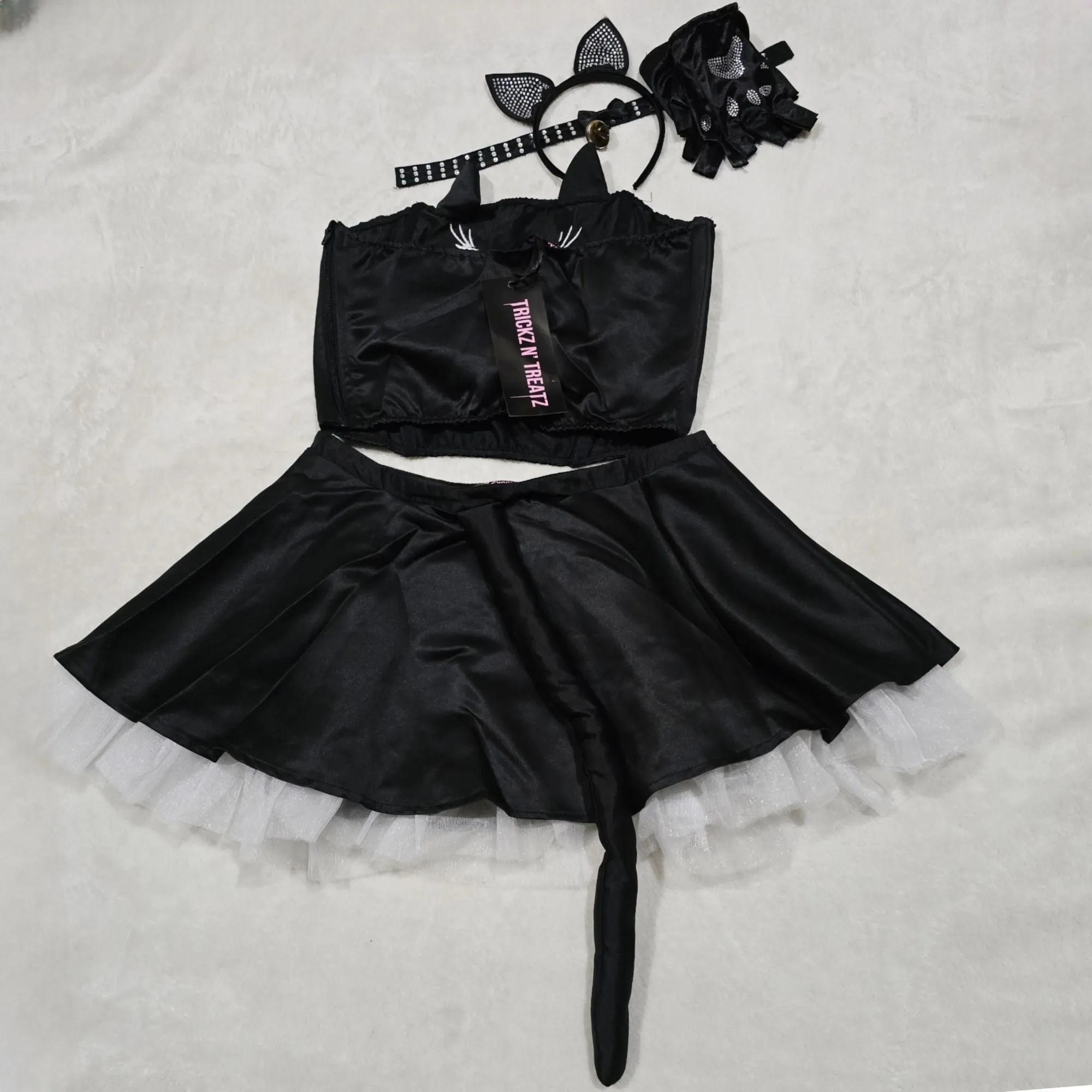 Scratch Ur Back Cat Costume Skirt Set Black