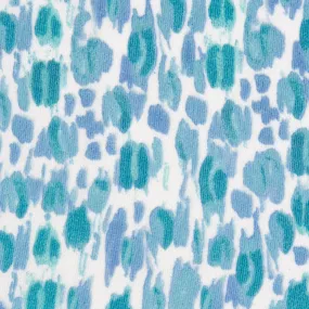 Textured printed georgette - Leopard - Blue