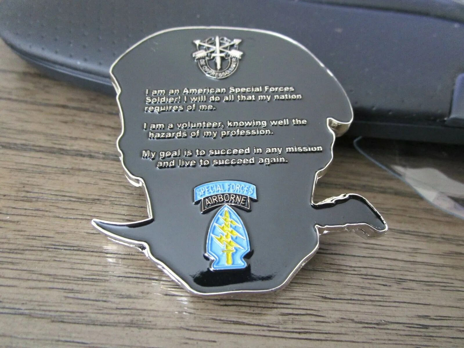 US Army 10th SFG(A) Special Forces Group Green Berets Creed Reapers Skull Challenge Coin