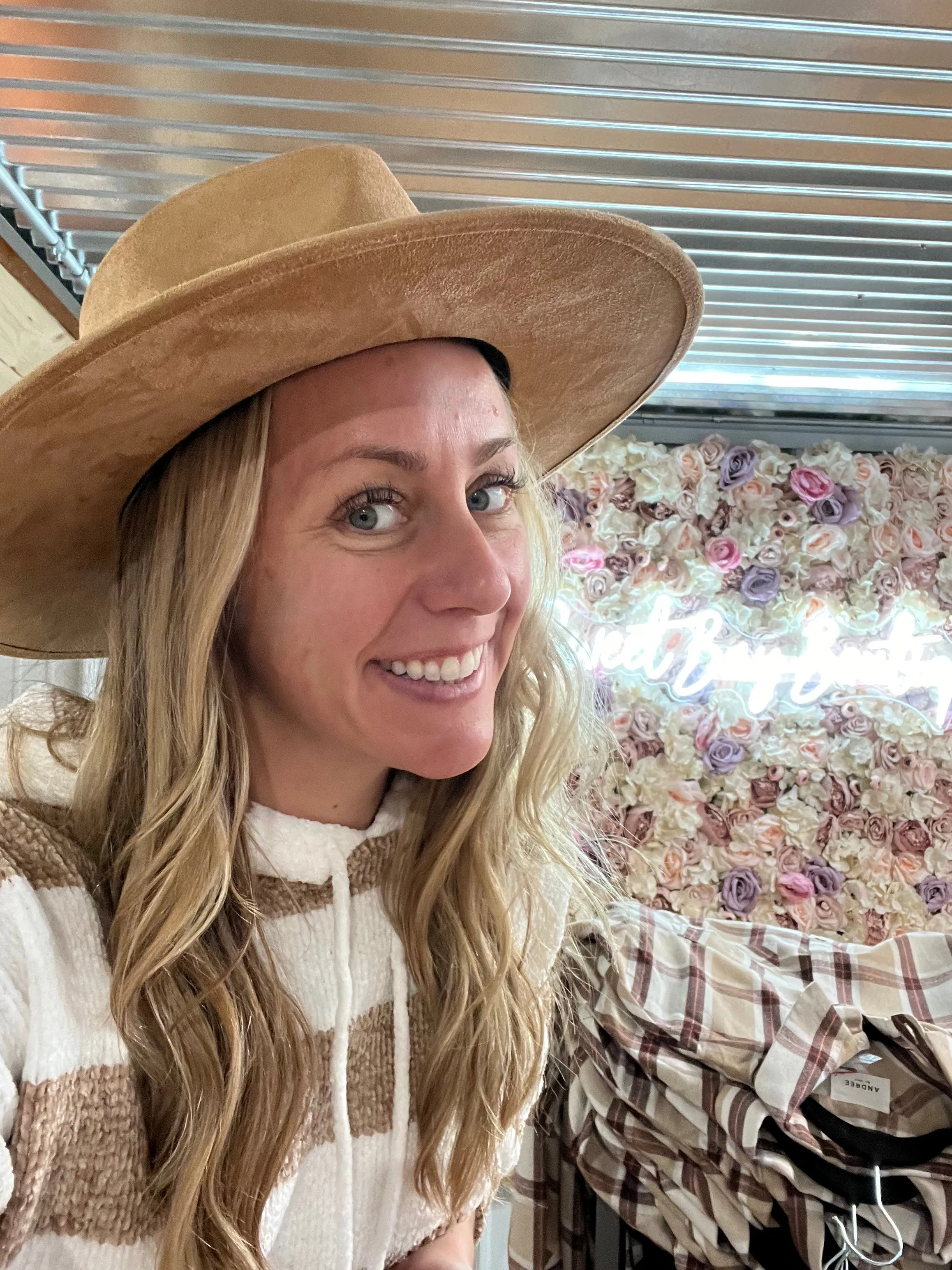 Vegan Suede Tear Drop Hat