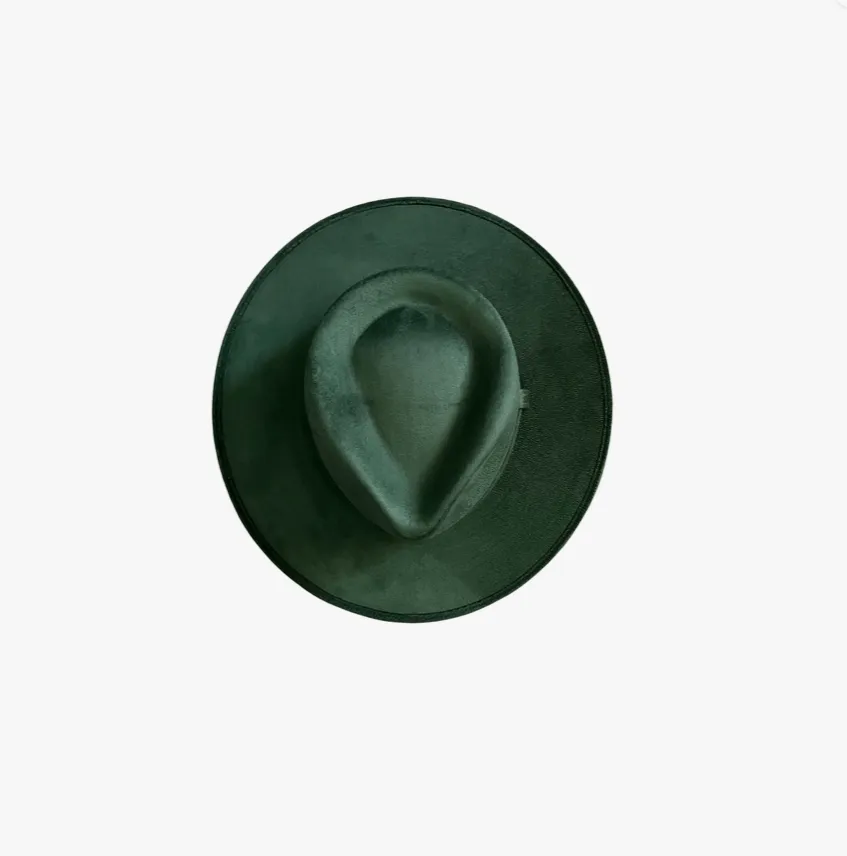 Vegan Suede Tear Drop Hat