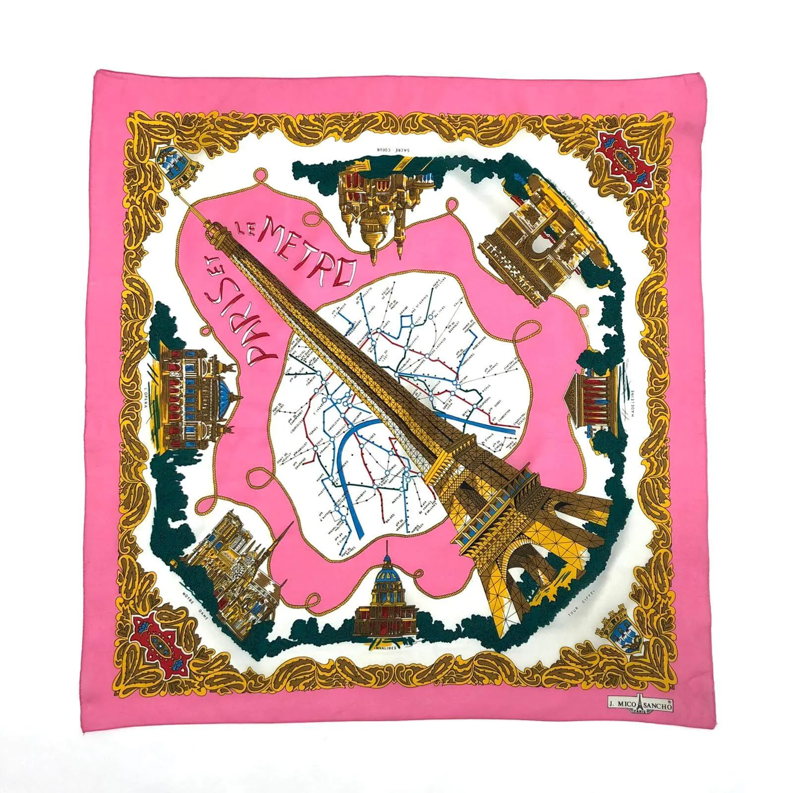 Vintage Square Neck Scarves