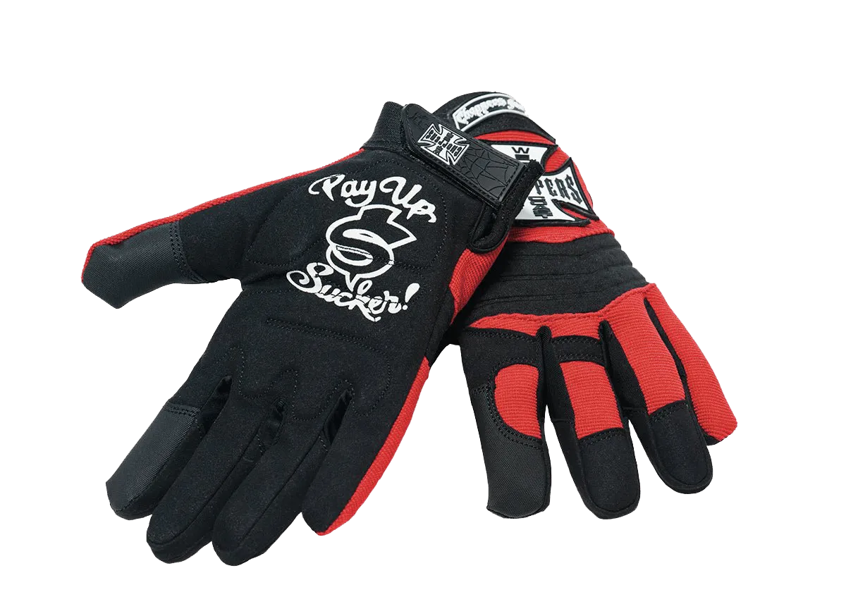 WCC - RIDING GLOVES - Black/Red